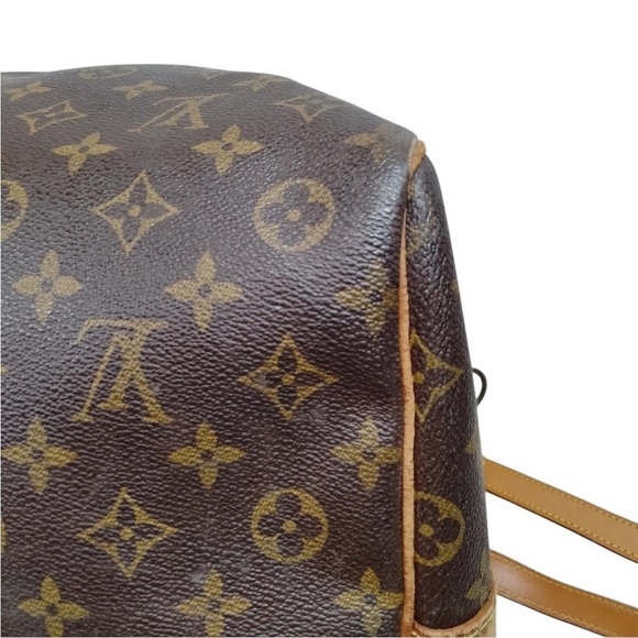 Vintage Authentic Louis Vuitton Brown Monogram Duffel Bag with Vachetta Leather - Picture 6 of 9